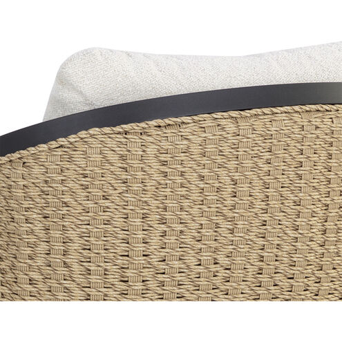 Bora Louis Cream Outdoor Swivel Lounge Chair, Swivel